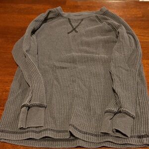 Gray Waffle Knit Boy's Sweater